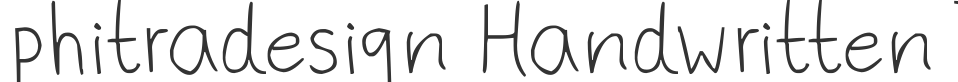 phitradesign Handwritten Thin font preview