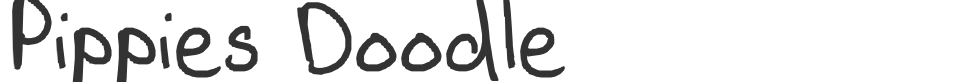 Pippies Doodle font preview