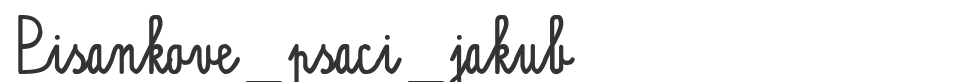 Pisankove_psaci_jakub font preview