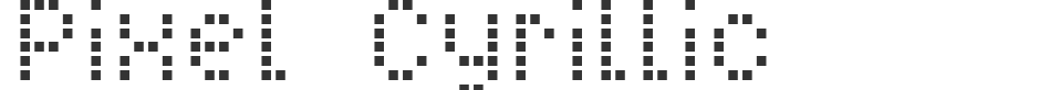 Pixel Cyrillic font preview