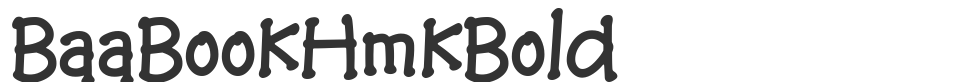 BaaBookHmkBold font preview