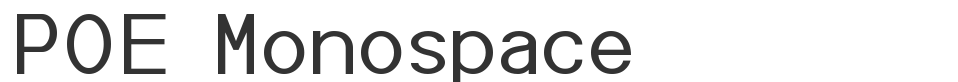 POE Monospace font preview