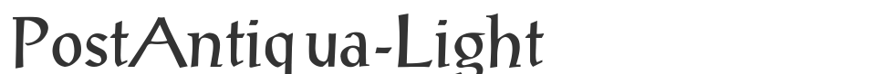 PostAntiqua-Light font preview