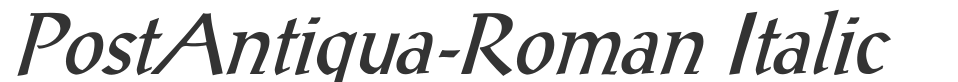 PostAntiqua-Roman Italic font preview