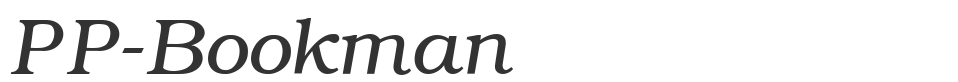 PP-Bookman font preview