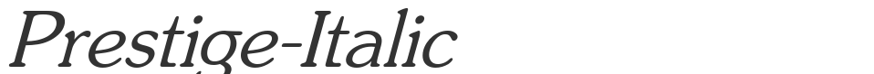 Prestige-Italic font preview