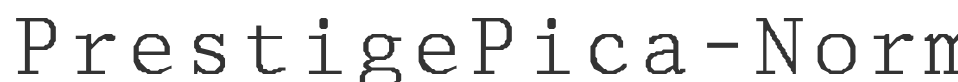 PrestigePica-Normal font preview