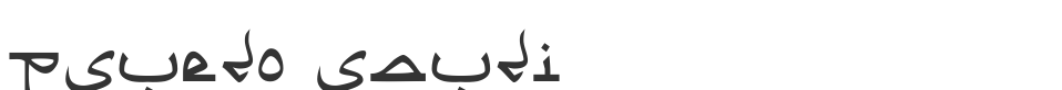 Psuedo Saudi font preview