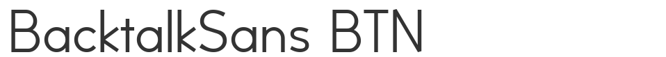 BacktalkSans BTN font preview