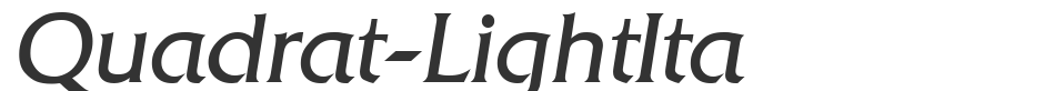 Quadrat-LightIta font preview