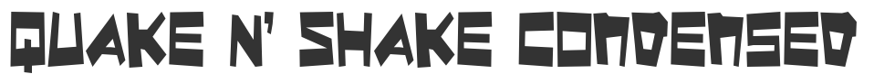 Quake & Shake Condensed font preview
