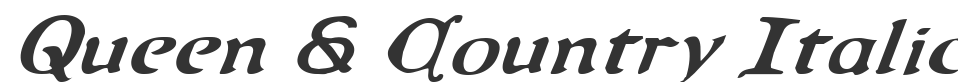 Queen & Country Italic font preview