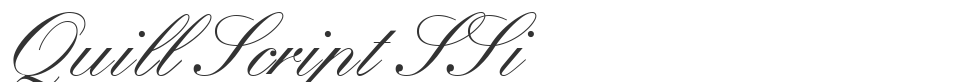 Quill Script SSi font preview