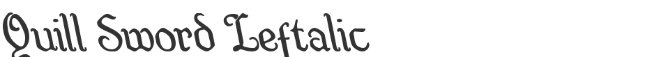 Quill Sword Leftalic font preview