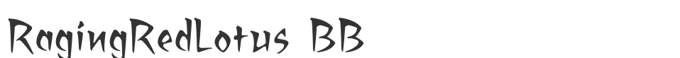 RagingRedLotus BB font preview