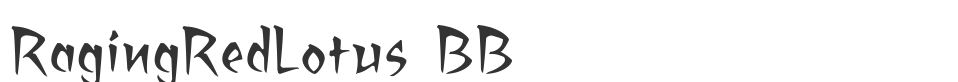 RagingRedLotus BB font preview