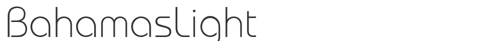 BahamasLight font preview