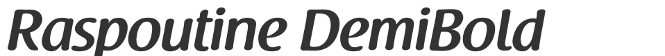 Raspoutine DemiBold font preview
