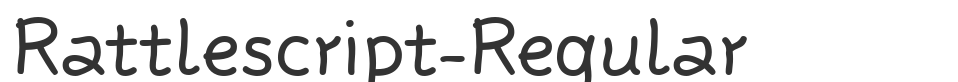 Rattlescript-Regular font preview