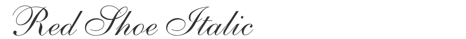 Red Shoe Italic font preview