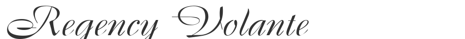 Regency Volante font preview
