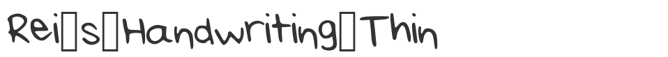 Rei_s_Handwriting_Thin font preview
