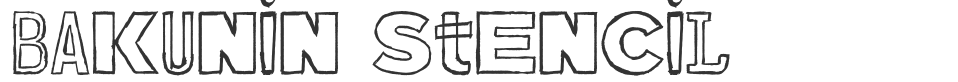 Bakunin Stencil font preview