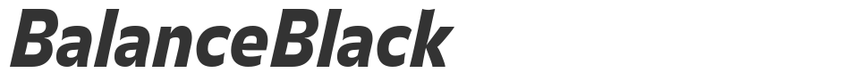 BalanceBlack font preview