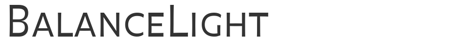 BalanceLight font preview