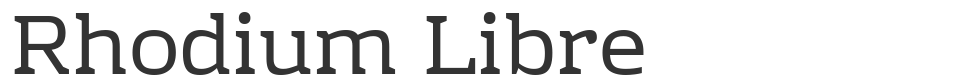 Rhodium Libre font preview