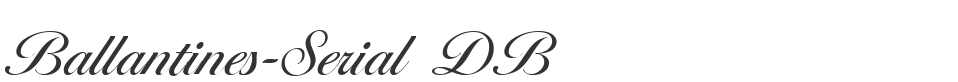 Ballantines-Serial DB font preview