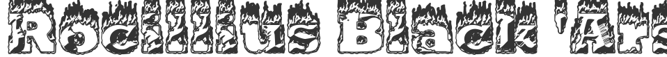 Rocillius Black 'Arson' font preview