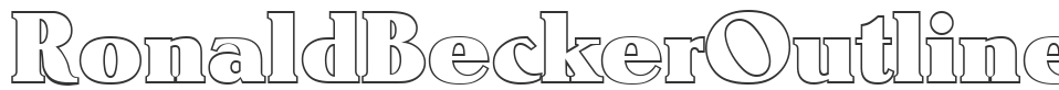 RonaldBeckerOutline-Heavy font preview