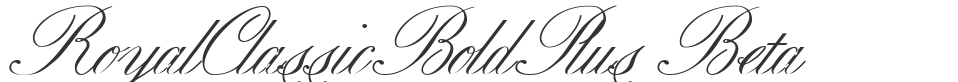RoyalClassicBoldPlus Beta font preview