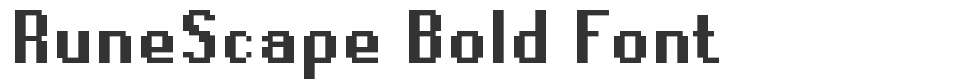 RuneScape Bold Font font preview
