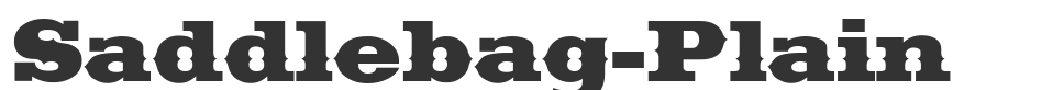 Saddlebag-Plain font preview