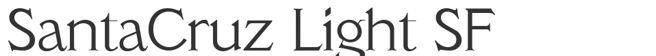 SantaCruz Light SF font preview