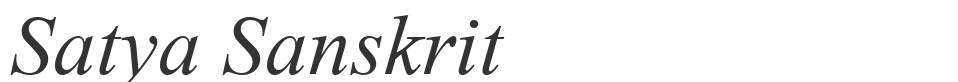Satya Sanskrit font preview