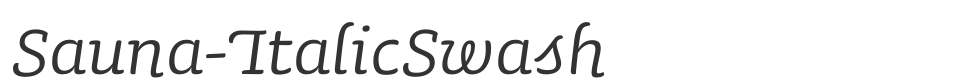Sauna-ItalicSwash font preview