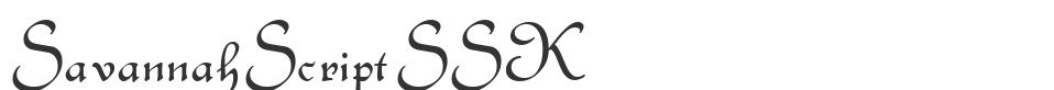 SavannahScriptSSK font preview