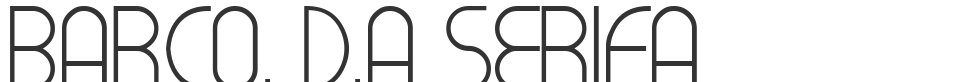BARCO. D.A serifa font preview