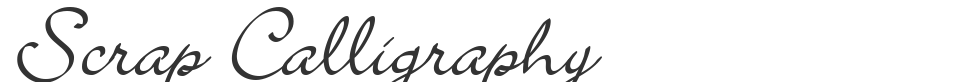 Scrap Calligraphy font preview