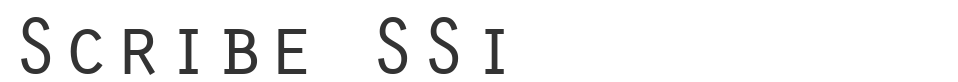 Scribe SSi font preview