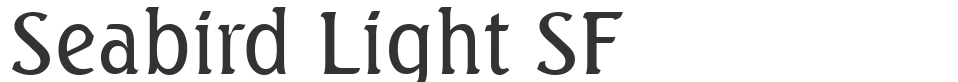 Seabird Light SF font preview