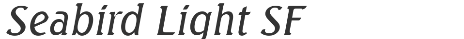 Seabird Light SF font preview