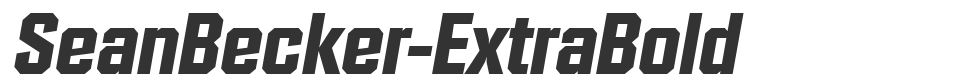 SeanBecker-ExtraBold font preview