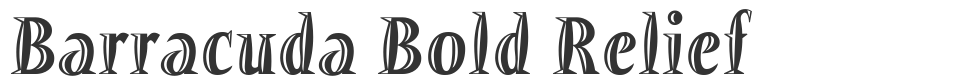 Barracuda Bold Relief font preview