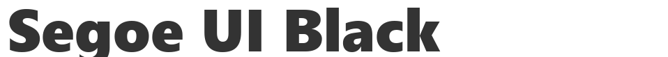 Segoe UI Black font preview