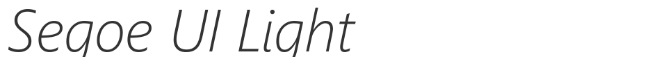 Segoe UI Light font preview