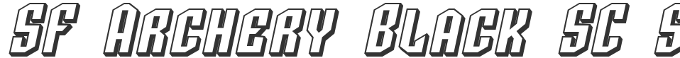 SF Archery Black SC Shaded font preview